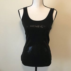 Express sequin tank top black